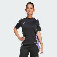 Rückansicht von adidas Tiro 24 Kids Trikot T-Shirt Kinder Black / Purple Rush