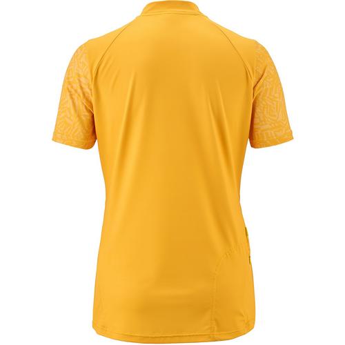 Rückansicht von Gonso Adventure Jersey Halfzip Fahrradtrikot Damen Gelb7014