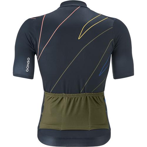 Rückansicht von Gonso Road Jersey Print Fahrradtrikot Herren Marine3272