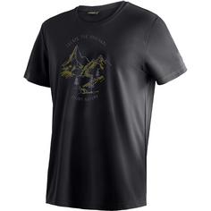 Maier Sports Dieter Print T-Shirt Herren Schwarz01100