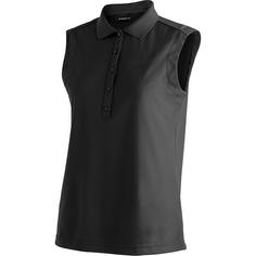 Maier Sports Ulrike Sleeveless Poloshirt Damen Schwarz01100