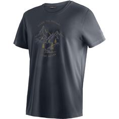 Maier Sports Dieter Print T-Shirt Herren Dunkelgrau035