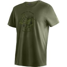 Maier Sports Dieter Print T-Shirt Herren Grün2050