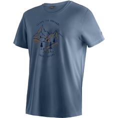 Maier Sports Dieter Print T-Shirt Herren Blau301