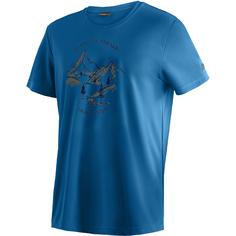 Maier Sports Dieter Print T-Shirt Herren Blau3047