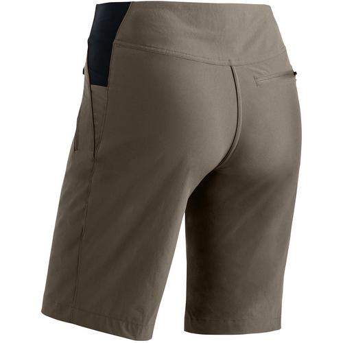 Rückansicht von Maier Sports Inara Short Vario Funktionsshorts Damen Hellbraun821