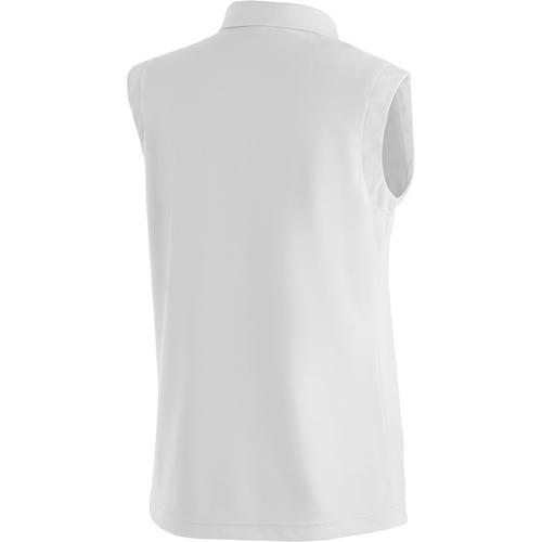 Rückansicht von Maier Sports Ulrike Sleeveless Poloshirt Damen Weiß