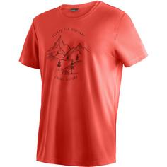 Maier Sports Dieter Print T-Shirt Herren Rot454