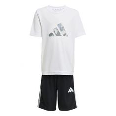 adidas Train Essentials Camo Print Set Kinder Trainingsanzug Kinder White