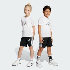Rückansicht von adidas Train Essentials Camo Print Set Kinder Trainingsanzug Kinder White