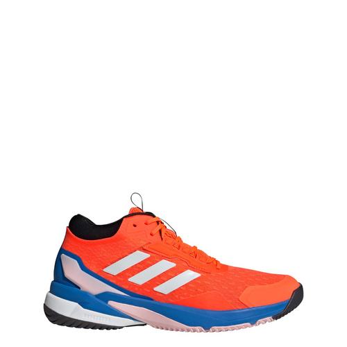 Rückansicht von adidas Crazyflight 6 Mid Indoor Schuh Hallenschuhe Herren Team Solar Orange / Zero Metalic / Bright Royal