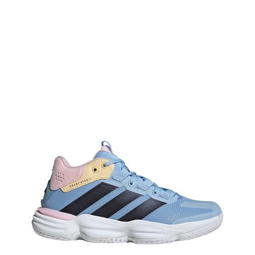 Rückansicht von adidas Court Stabil Hallenschuh Hallenschuhe Damen Blue / Bright Royal / Team Solar Orange
