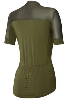 Rückansicht von RH+ Logo W Jersey Fahrradtrikot Damen kaki