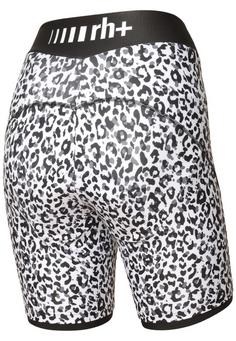 Rückansicht von RH+ 15cm W Short Fahrradtights Damen Savana White-Black