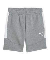 PUMA teamEVOSTRIPE Short Fu&szlig;ballshorts Herren - grau
