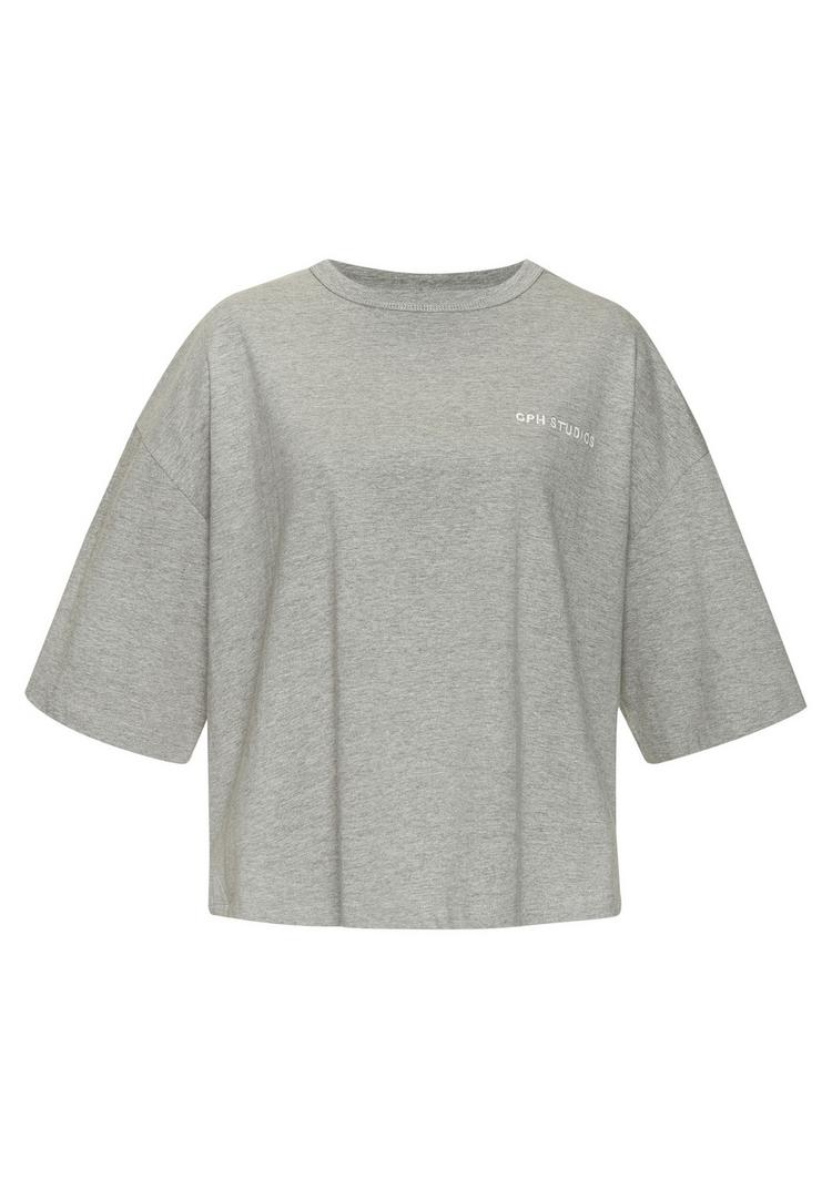 Copenhagen Studios Copenhagen Studios Oversize-Shirt T-Shirt Damen - grey melange - 0 | SportScheck