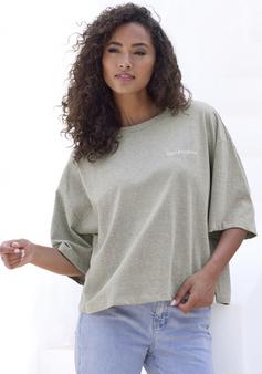 Rückansicht von Copenhagen Studios Oversize-Shirt T-Shirt Damen grey melange