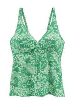 VENICE BEACH Bügel-Tankini-Top Bikini Oberteil Damen grün bedruckt