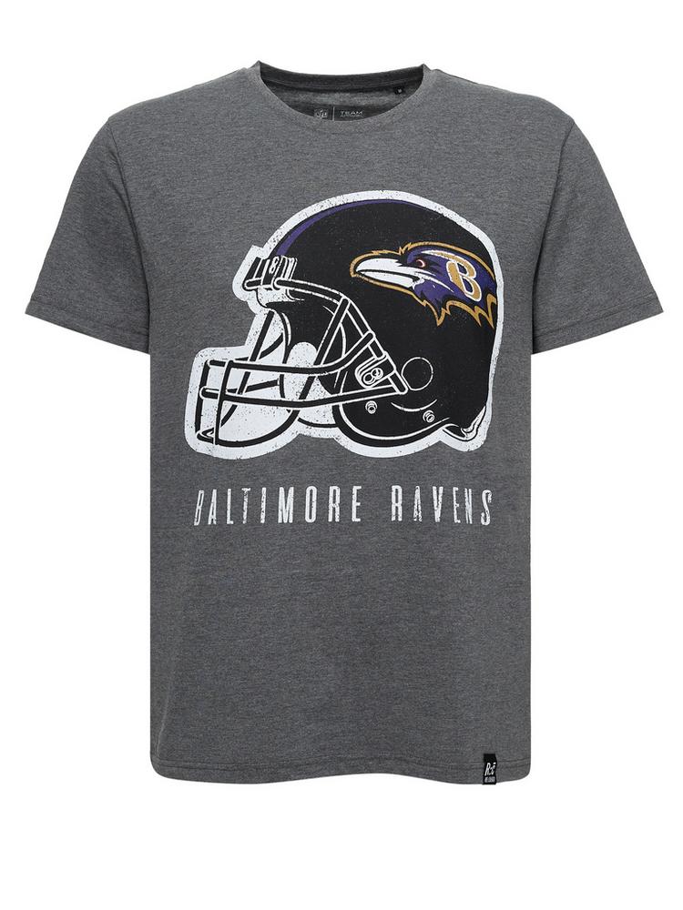 Re:Covered Re:Covered NFL Ravens Helmet Dark Core Printshirt - Dark Grey Marl - 0 | SportScheck