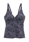 VENICE BEACH B&uuml;gel-Tankini-Top Bikini Oberteil Damen - schwarz bedruckt
