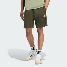 Rückansicht von adidas Tiro 25 Essentials Shorts Fußballshorts Herren Night Cargo / Tent Green / Impact Orange