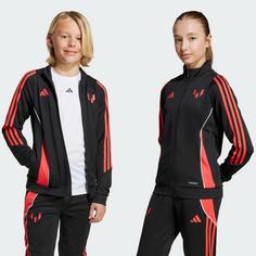 Rückansicht von adidas Messi Kids Jacke Trainingsjacke Kinder Black