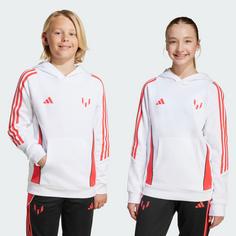 Rückansicht von adidas Messi Kids Hoodie Hoodie Kinder White