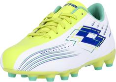 Rückansicht von Lotto Solista Fußballschuhe Kinder BPB All White/Surf The Web/Sunny Lime