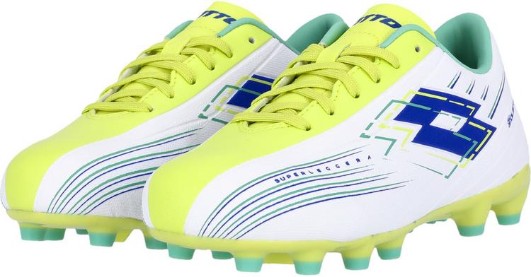 Lotto Lotto Solista Fu&szlig;ballschuhe Kinder - BPB All White/Surf The Web/Sunny Lime - 1 | SportScheck