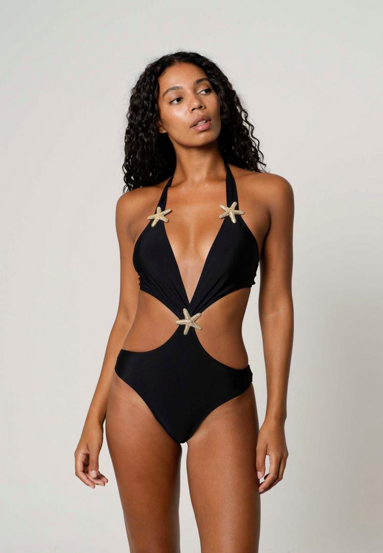 Moda Minx Moda Minx Starfish Plunge Badeanzug Damen - Black - 0 | SportScheck