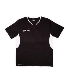 SPALDING Hustle Shooting T-Shirt Weiß T-Shirt schwarz