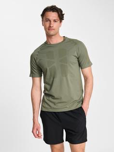 Rückansicht von hummel Funktionsshirt Herren DEEP LICHEN GREEN