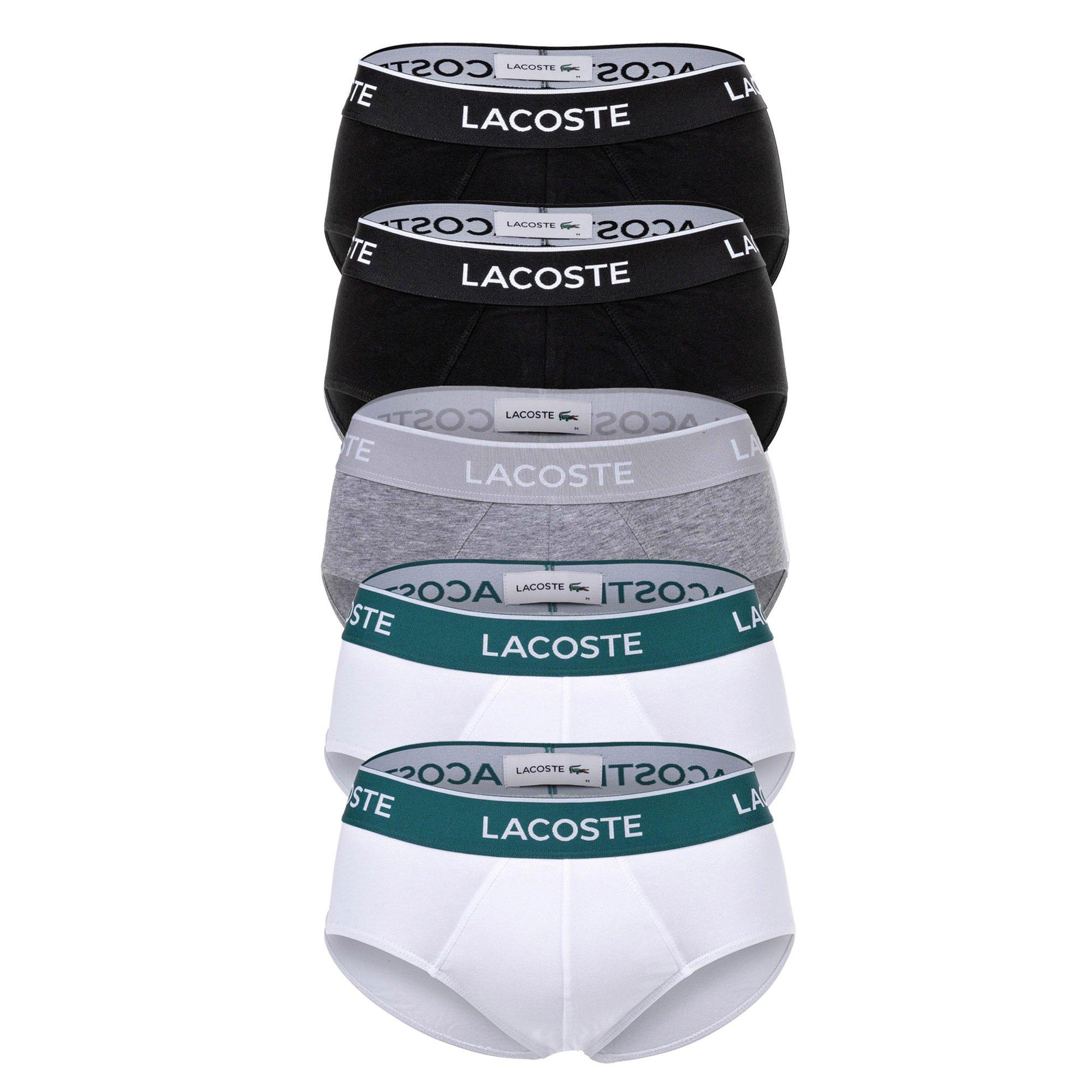 Lacoste Slip Unterhose Herren - Schwarz/Grau/Wei&szlig;