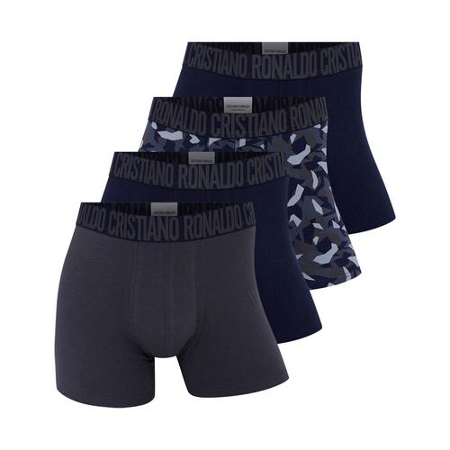 Rückansicht von CR7 Cristiano Ronaldo Boxershort Hipster Herren Blau/Grau