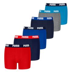 PUMA Boxershort Hipster Kinder Rot/Blau/Grau