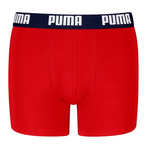 Rückansicht von PUMA Boxershort Hipster Kinder Rot/Blau/Grau