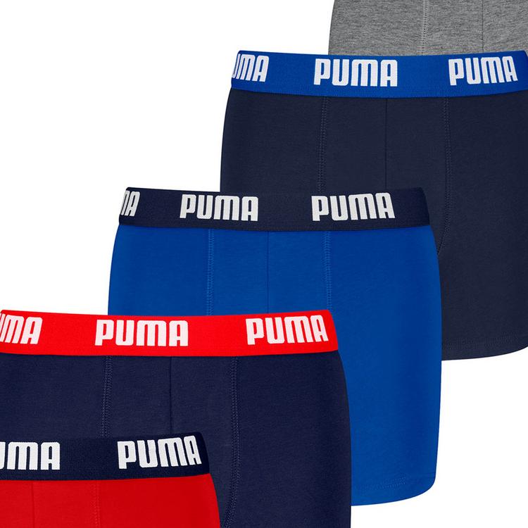 PUMA PUMA Boxershort Unterhose Jungen - Rot/Blau/Grau - 1 | SportScheck