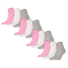 PUMA Socken Freizeitsocken Grau/Weiß/Rosa