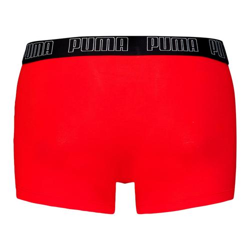 Rückansicht von PUMA Boxershort Hipster Herren Schwarz/Rot