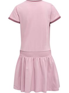 Rückansicht von hummel hmlCLOUD DRESS S/S Tenniskleid Kinder DAWN PINK
