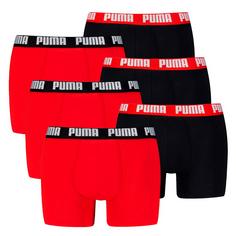 PUMA Boxershort Hipster Herren Schwarz/Rot