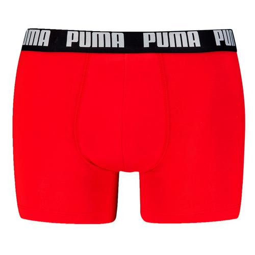 Rückansicht von PUMA Boxershort Hipster Herren Schwarz/Rot