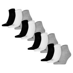PUMA Socken Freizeitsocken Grau/Schwarz/Weiß