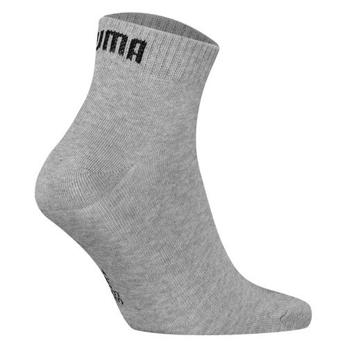 Rückansicht von PUMA Socken Freizeitsocken Grau/Schwarz/Weiß