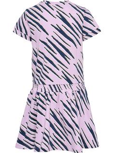 Rückansicht von hummel hmlRUSHY AOP DRESS S/S Tenniskleid Kinder ORCHID BLOOM