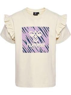 hummel hmlFLOWY RUFFLE T-SHIRT S/S Funktionsshirt Kinder BIRCH