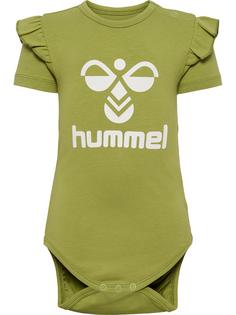 hummel hmlDREAM RUFFLE BODY S/S Trainingsanzug Kinder GREEN OLIVE