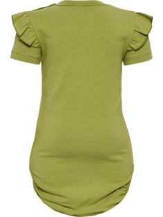 Rückansicht von hummel hmlDREAM RUFFLE BODY S/S Trainingsanzug Kinder GREEN OLIVE
