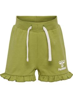 hummel hmlDREAM RUFFLE SHORTS Funktionsshorts Kinder GREEN OLIVE