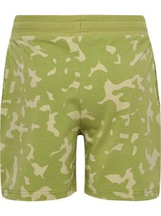 Rückansicht von hummel hmlRUSH AOP SHORTS Funktionsshorts Kinder GREEN OLIVE